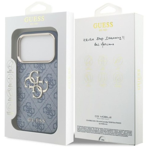 GUESS futerał do IPHONE 18 Pro /17 Pro (Big Classic Logo 4G) niebieski