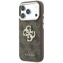 GUESS futerał do IPHONE 18 Pro Max/17 Pro Max (Big Strass Logo 4G) brązowy