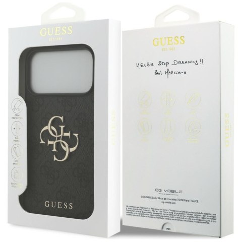 GUESS futerał do IPHONE 18 Pro Max / 17 Pro Max GUE005524 (4G PU Big Logo) czarny