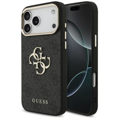 GUESS futerał do IPHONE 18 Pro Max / 17 Pro Max GUE005594 (PU W/ Big 4G Classic Logo) czarny złoty