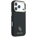 GUESS futerał do IPHONE 18 Pro Max/17 Pro Max kompatybilny z MagSafe (Saffiano Small 4G & Classic Logo) czarny