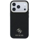 GUESS futerał do IPHONE 18 Pro Max/17 Pro Max kompatybilny z MagSafe (Saffiano Small 4G & Classic Logo) czarny