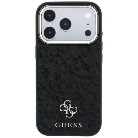 GUESS futerał do IPHONE 18 Pro Max/17 Pro Max kompatybilny z MagSafe (Saffiano Small 4G & Classic Logo) czarny