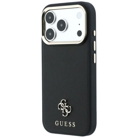 GUESS futerał do IPHONE 18 Pro Max/17 Pro Max kompatybilny z MagSafe (Saffiano Small 4G & Classic Logo) czarny