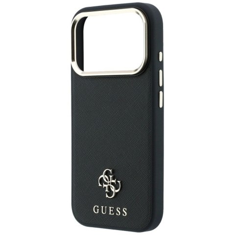 GUESS futerał do IPHONE 18 Pro Max/17 Pro Max kompatybilny z MagSafe (Saffiano Small 4G & Classic Logo) czarny