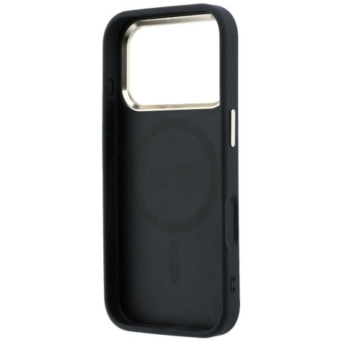 GUESS futerał do IPHONE 18 Pro Max/17 Pro Max kompatybilny z MagSafe (Saffiano Small 4G & Classic Logo) czarny
