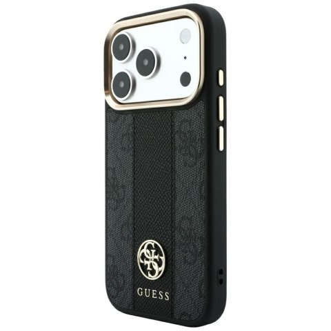 GUESS futerał do IPHONE 18 Pro Max/17 Pro Max kompatybilny z MagSafe (Stripe Round and Classic Logos 4G) czarny