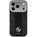 GUESS futerał do IPHONE 18 Pro Max/17 Pro Max kompatybilny z MagSafe (Stripe Round and Classic Logos 4G) czarny