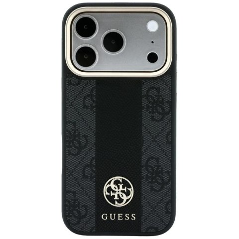 GUESS futerał do IPHONE 18 Pro Max/17 Pro Max kompatybilny z MagSafe (Stripe Round and Classic Logos 4G) czarny
