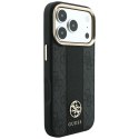GUESS futerał do IPHONE 18 Pro Max/17 Pro Max kompatybilny z MagSafe (Stripe Round and Classic Logos 4G) czarny