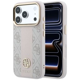 GUESS futerał do IPHONE 18 Pro Max/17 Pro Max kompatybilny z MagSafe (Stripe Round and Classic Logos 4G) różowy