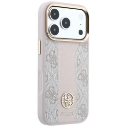 GUESS futerał do IPHONE 18 Pro Max/17 Pro Max kompatybilny z MagSafe (Stripe Round and Classic Logos 4G) różowy