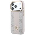 GUESS futerał do IPHONE 18 Pro Max/17 Pro Max kompatybilny z MagSafe (Stripe Round and Classic Logos 4G) różowy