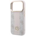 GUESS futerał do IPHONE 18 Pro Max/17 Pro Max kompatybilny z MagSafe (Stripe Round and Classic Logos 4G) różowy