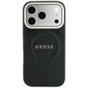 GUESS futerał do IPHONE 18 Pro/17 Pro kompatybilny z MagSafe (Saffiano Peony Ring) czarny