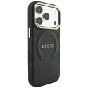 GUESS futerał do IPHONE 18 Pro/17 Pro kompatybilny z MagSafe (Saffiano Peony Ring) czarny