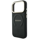 GUESS futerał do IPHONE 18 Pro/17 Pro kompatybilny z MagSafe (Saffiano Peony Ring) czarny