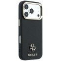 GUESS futerał do IPHONE 18 Pro/17 Pro kompatybilny z MagSafe (Saffiano Small 4G & Classic Logo) czarny