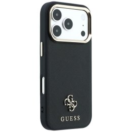 GUESS futerał do IPHONE 18 Pro/17 Pro kompatybilny z MagSafe (Saffiano Small 4G & Classic Logo) czarny