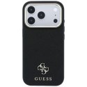 GUESS futerał do IPHONE 18 Pro/17 Pro kompatybilny z MagSafe (Saffiano Small 4G & Classic Logo) czarny