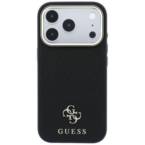 GUESS futerał do IPHONE 18 Pro/17 Pro kompatybilny z MagSafe (Saffiano Small 4G & Classic Logo) czarny