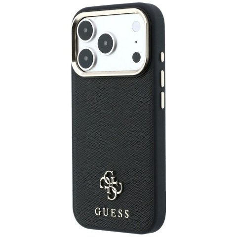 GUESS futerał do IPHONE 18 Pro/17 Pro kompatybilny z MagSafe (Saffiano Small 4G & Classic Logo) czarny
