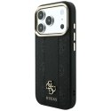 GUESS futerał do IPHONE 18 Pro/17 Pro kompatybilny z MagSafe (Stripe Peony 4G Logo) czarny