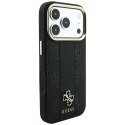 GUESS futerał do IPHONE 18 Pro/17 Pro kompatybilny z MagSafe (Stripe Peony 4G Logo) czarny