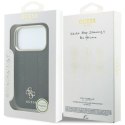 GUESS futerał do IPHONE 18 Pro/17 Pro kompatybilny z MagSafe (Stripe Peony 4G Logo) czarny