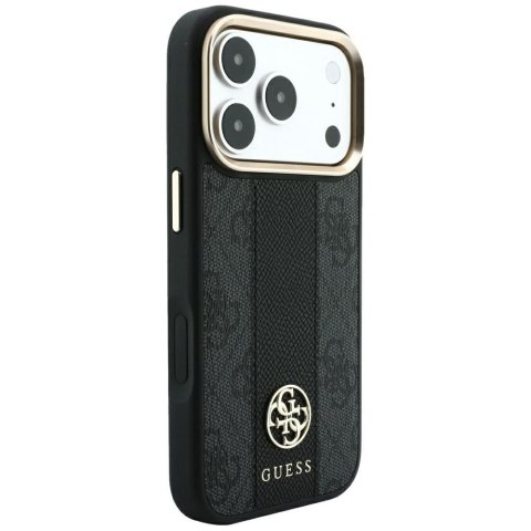 GUESS futerał do IPHONE 18 Pro/17 Pro kompatybilny z MagSafe (Stripe Round and Classic Logos 4G) czarny