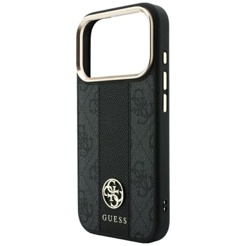 GUESS futerał do IPHONE 18 Pro/17 Pro kompatybilny z MagSafe (Stripe Round and Classic Logos 4G) czarny