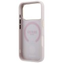 GUESS futerał do IPHONE 18 Pro/17 Pro kompatybilny z MagSafe (Stripe Round and Classic Logos 4G) różowy