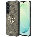 GUESS futerał do SAMSUNG S26 FE (Leather 4G Metal Logo) brązowy