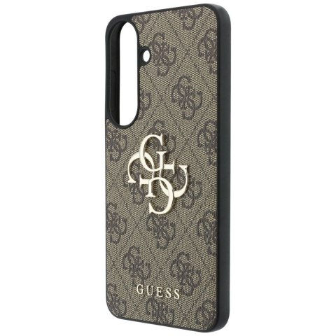GUESS futerał do SAMSUNG S26 FE (Leather 4G Metal Logo) brązowy