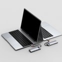 Hub Baseus Metal Gleam 8w1 USB-C - USB-C PD 100W 1x HDMI 4K 30Hz 1x czytnik kart SD i microSD 3x USB-A 3.2 1xRJ45 - szary