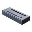 Hub Orico BT2U3-7AB 7x USB-A 3.0 z włącznikami - szary