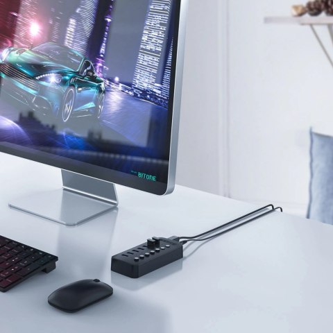 Hub Orico CT2U3-13AB 13x USB-A 3.0 z włącznikami - czarny
