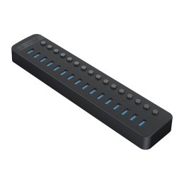 Hub Orico CT2U3-16AB 16x USB-A 3.0 z włącznikami - czarny