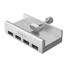 Hub Orico MH4PU montowany na zacisk 4x USB-A 3.0 - srebrny