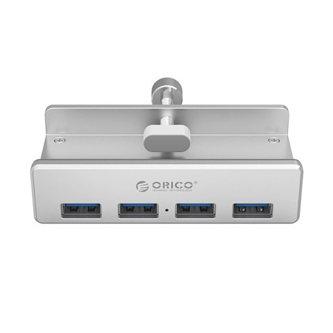 Hub Orico MH4PU montowany na zacisk 4x USB-A 3.0 - srebrny