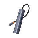 Hub USB Baseus UltraJoy Series 5w1 USB-C HDMI 4K 4x USB-A 3.0 - szary