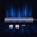 Hub USB Baseus UltraJoy Series 5w1 USB-C HDMI 4K 4x USB-A 3.0 - szary