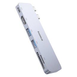 Hub USB Baseus UltraJoy Series 6w1 USB-C 40 Gb/s USB 3.0 HDMI 4K z czytnikiem SD i microSD - szary