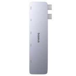 Hub USB Baseus UltraJoy Series 6w1 USB-C 40 Gb/s USB 3.0 HDMI 4K z czytnikiem SD i microSD - szary