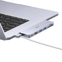 Hub USB Baseus UltraJoy Series 6w1 USB-C 40 Gb/s USB 3.0 HDMI 4K z czytnikiem SD i microSD - szary