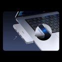 Hub USB Baseus UltraJoy Series 6w1 USB-C 40 Gb/s USB 3.0 HDMI 4K z czytnikiem SD i microSD - szary