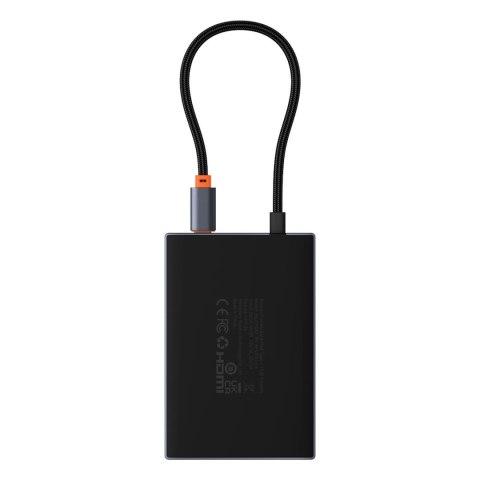 Hub USB-C 8w1 Baseus PioneerJoy HDMI 4K@60Hz + HDMI 4K@30Hz + DisplayPort 8K@30Hz + VGA + 2 x USB-A 3.0 + 2 x USB-C - szary