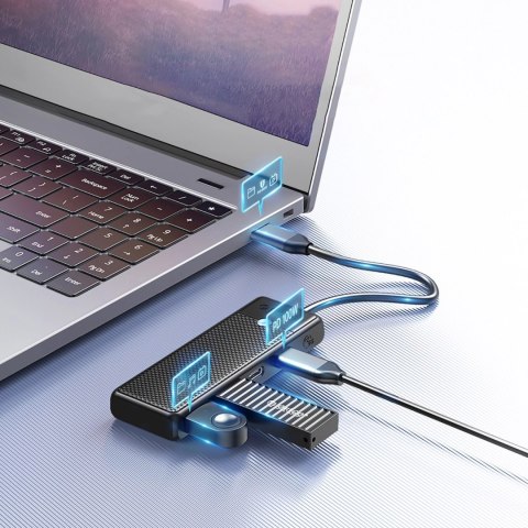 Hub USB-C Orico PAPW2AC-C3 stacja dokująca 2x USB-A 3.0 + 2x USB-C 3.0 - czarny