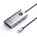 Hub USB-C Orico PW11-6P stacja dokująca 3x USB-A 3.0 + 1x USB-C 2.0 + 1x HDMI - szary