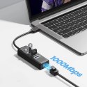 Hub USB Orico PW3UR25-U3 4-portowy 3x USB-A 3.0 1x RJ45 2.5G Ethernet 0,5 m - czarny